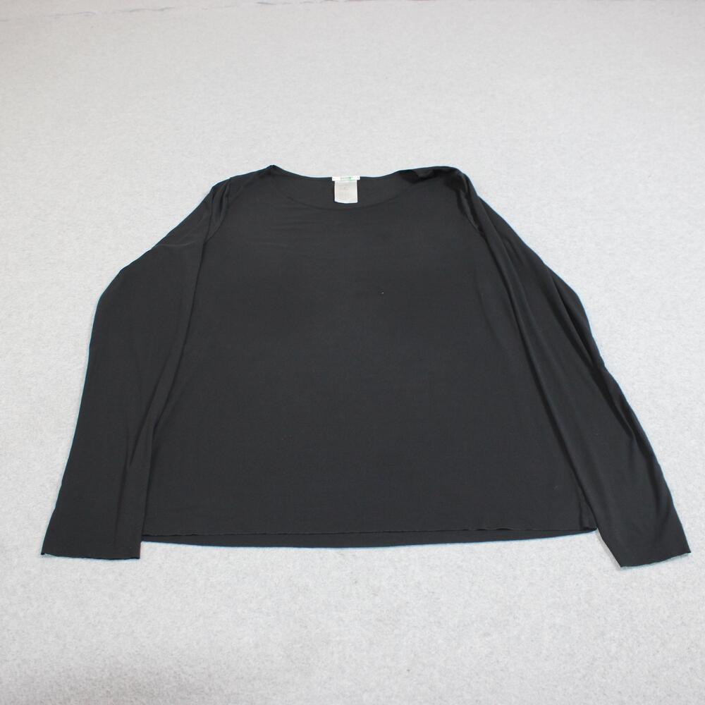 Wolford Shirt Women Small Black Long Sleeve Stretch Quiet Luxury Stretchy READ